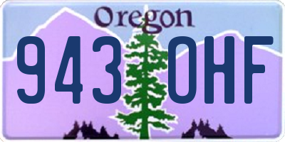OR license plate 943OHF