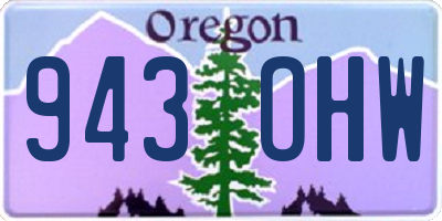 OR license plate 943OHW