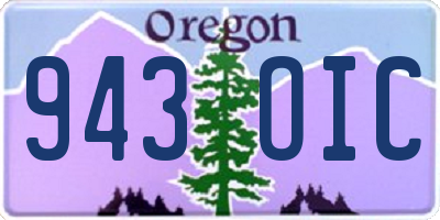 OR license plate 943OIC