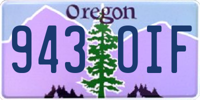 OR license plate 943OIF