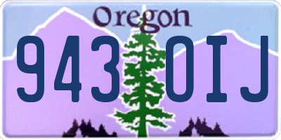 OR license plate 943OIJ