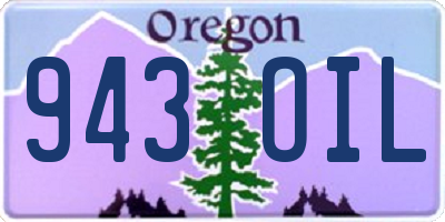 OR license plate 943OIL