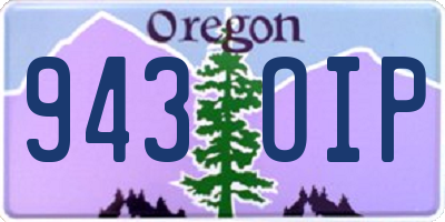 OR license plate 943OIP