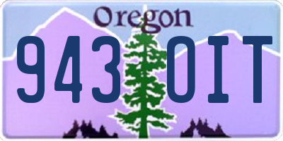 OR license plate 943OIT