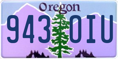 OR license plate 943OIU