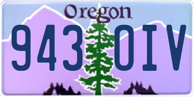 OR license plate 943OIV