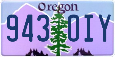 OR license plate 943OIY