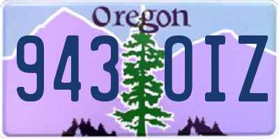 OR license plate 943OIZ