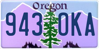 OR license plate 943OKA