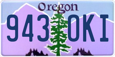 OR license plate 943OKI