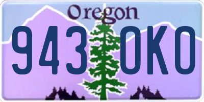 OR license plate 943OKO