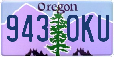 OR license plate 943OKU