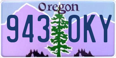 OR license plate 943OKY