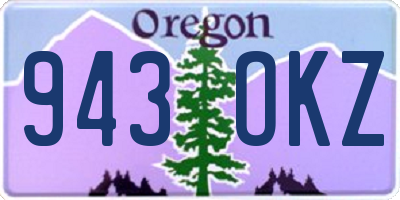 OR license plate 943OKZ