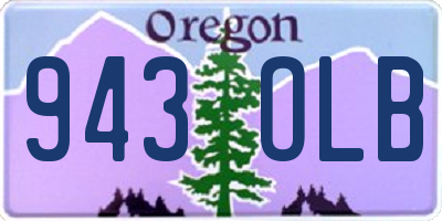 OR license plate 943OLB