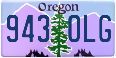 OR license plate 943OLG