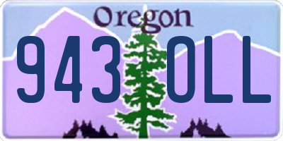 OR license plate 943OLL