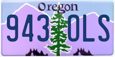 OR license plate 943OLS