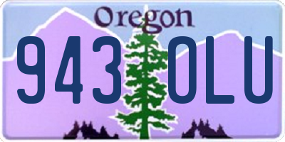 OR license plate 943OLU