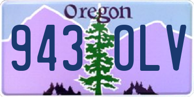 OR license plate 943OLV
