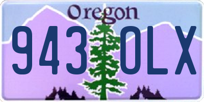 OR license plate 943OLX