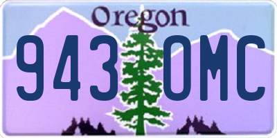 OR license plate 943OMC