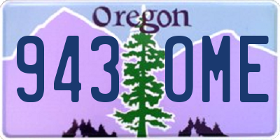 OR license plate 943OME