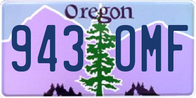 OR license plate 943OMF