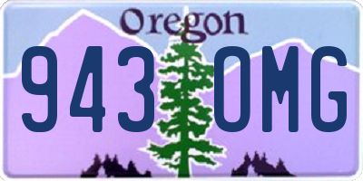 OR license plate 943OMG