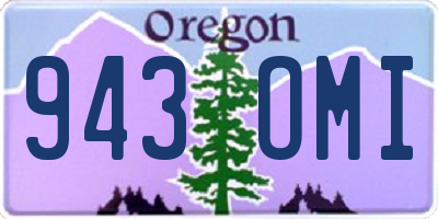 OR license plate 943OMI