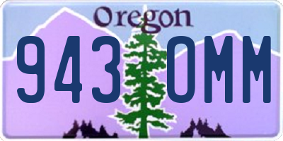 OR license plate 943OMM