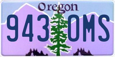 OR license plate 943OMS