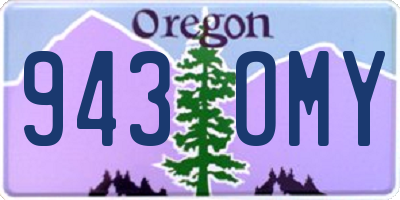 OR license plate 943OMY