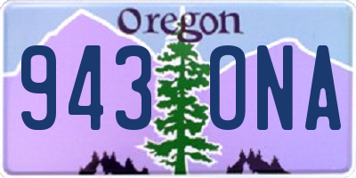 OR license plate 943ONA