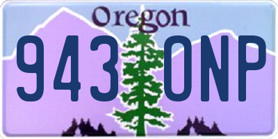 OR license plate 943ONP