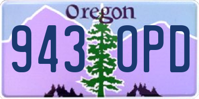 OR license plate 943OPD