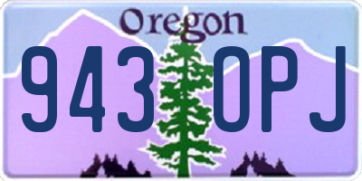 OR license plate 943OPJ