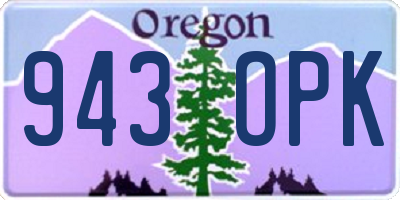 OR license plate 943OPK