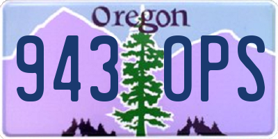 OR license plate 943OPS