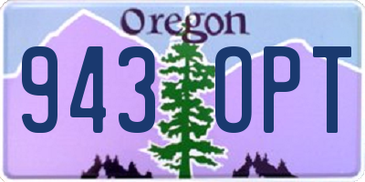 OR license plate 943OPT