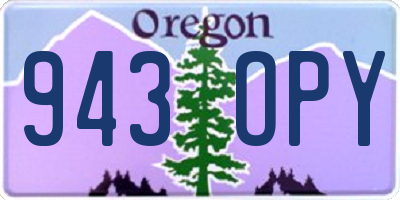 OR license plate 943OPY