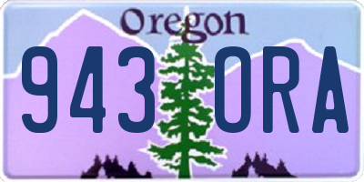 OR license plate 943ORA