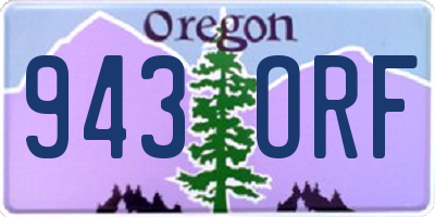 OR license plate 943ORF