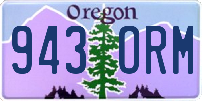 OR license plate 943ORM