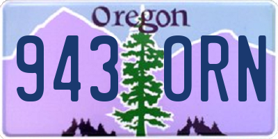 OR license plate 943ORN