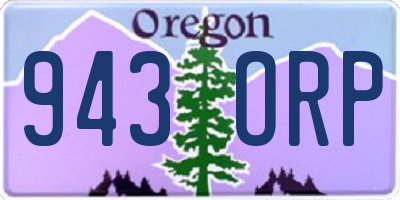 OR license plate 943ORP