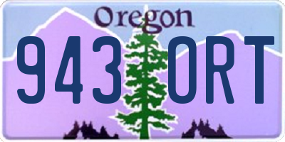 OR license plate 943ORT
