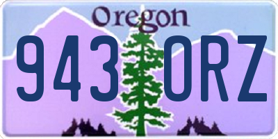 OR license plate 943ORZ