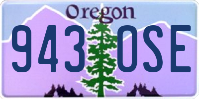 OR license plate 943OSE