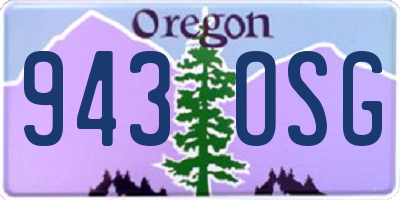 OR license plate 943OSG